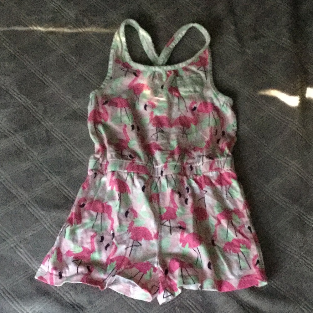 Flamingo girls romper